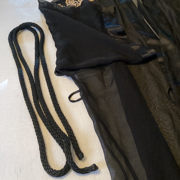 Secret Treasures Robe Black Sheer Robe - Picture 10 of 11